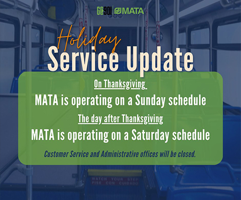 holiday service update